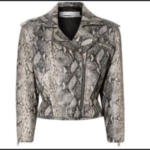 IRO Perrio snake leather jacket FR 36 NEW $1995!